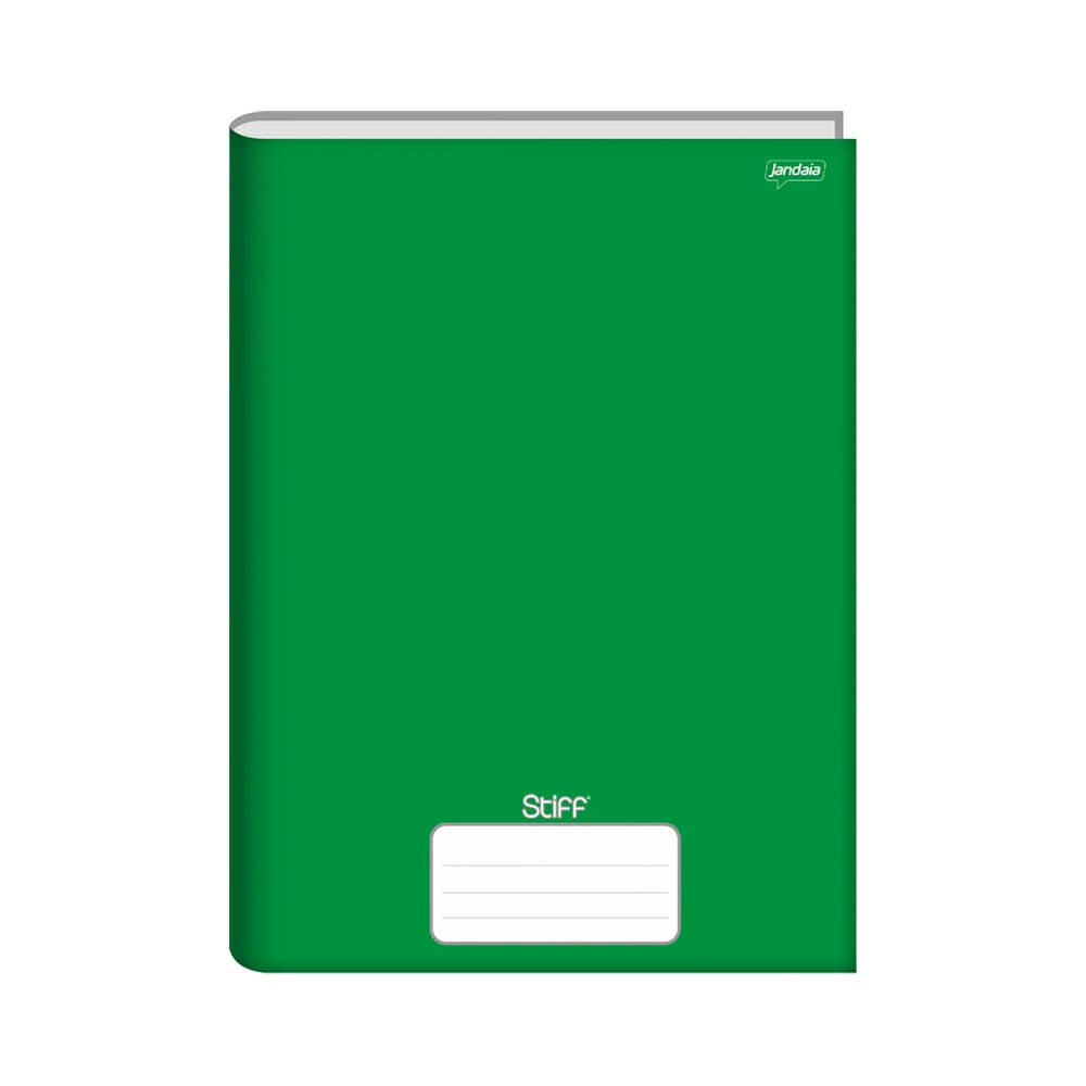 Caderno Jandaia Brochura Capa Dura 1/4 Verde 96 Folhas