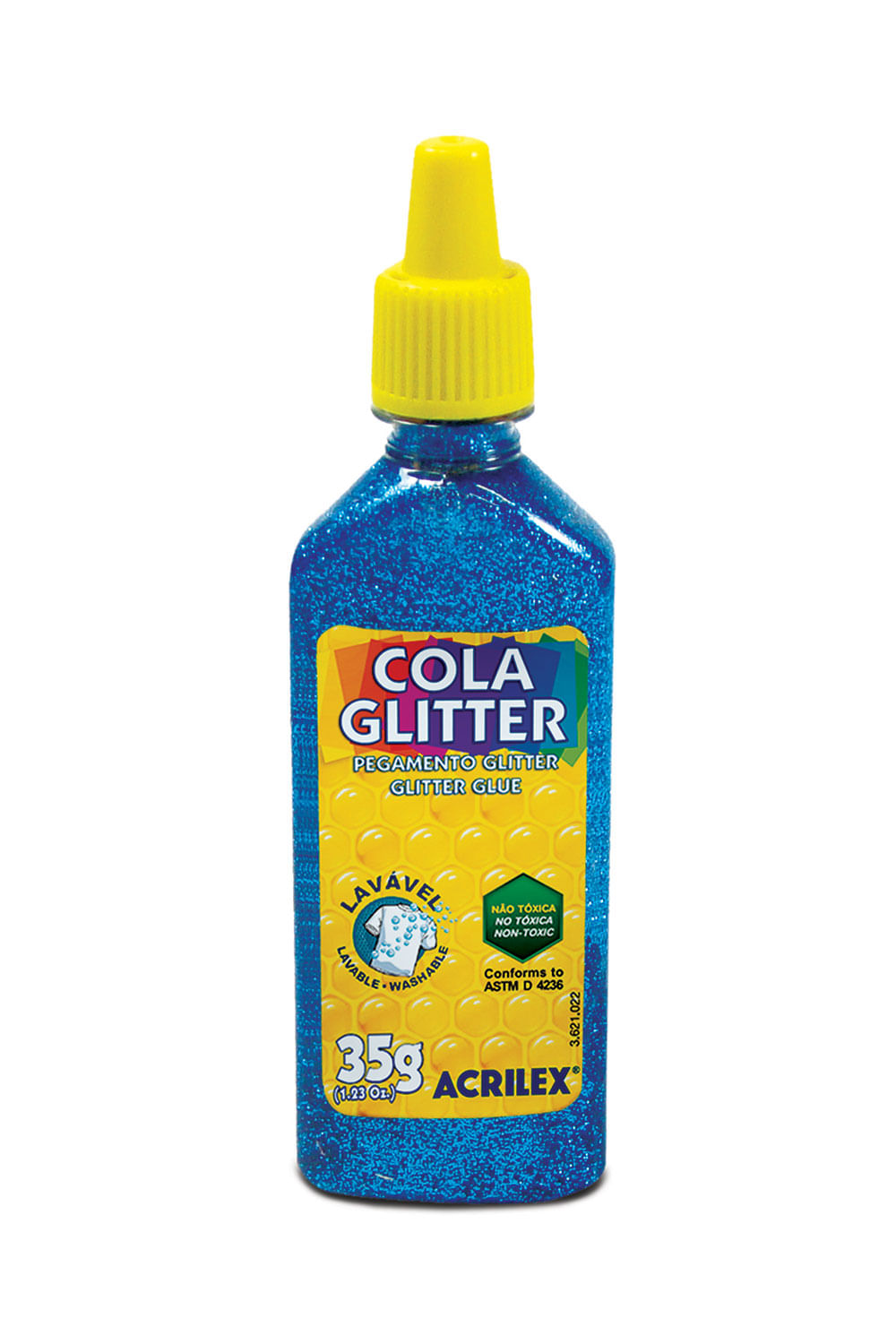 Cola Acrilex Gliter Azul 35g