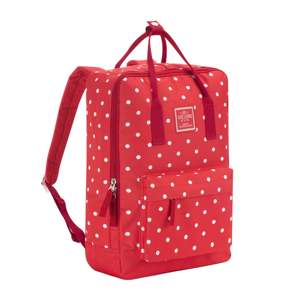 Mochila Teen Clio Poá Quadrada Modelo Mf8022 16" - Item Sortido