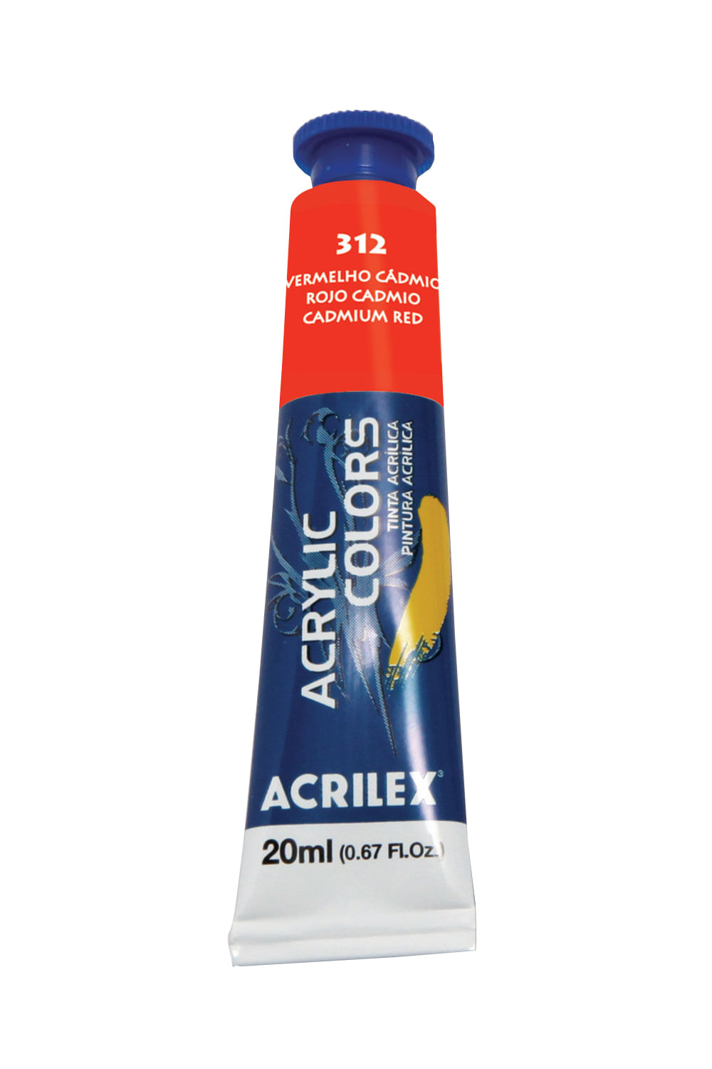 Tinta Acrílica Acrylic Colors 20ml Vermelho de Cádmio