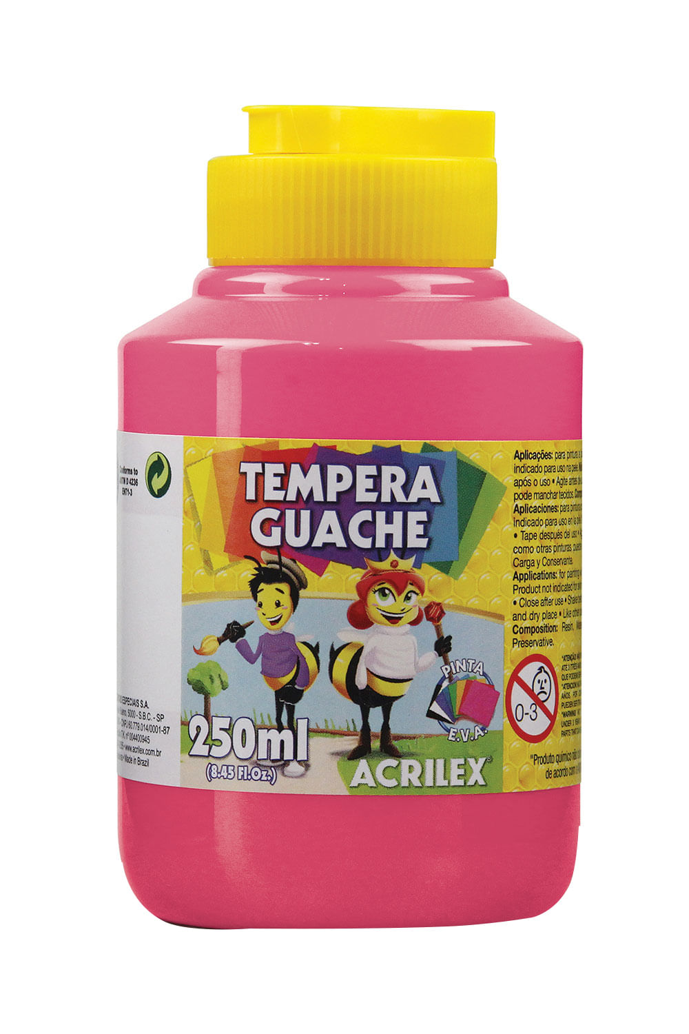 Tinta Guache Acrilex Rosa 250ml