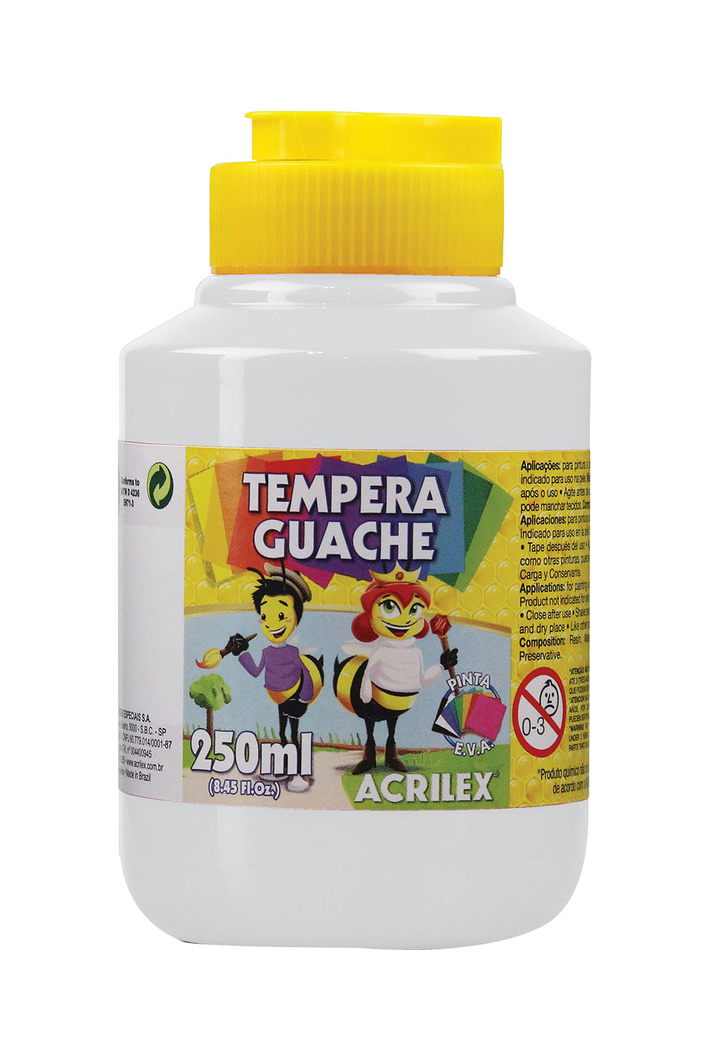 Tinta Guache Acrilex Branco 250ml