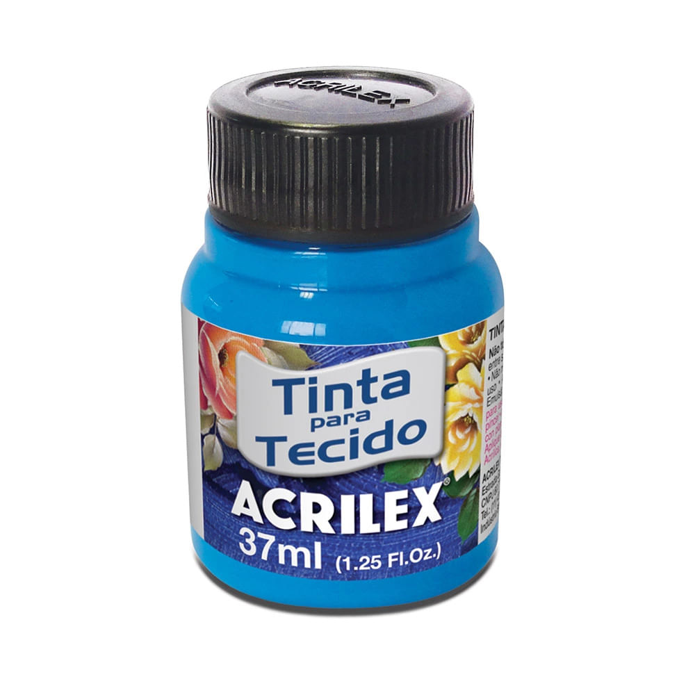 Tinta para Tecido  Fluorescente 37ml  Azul