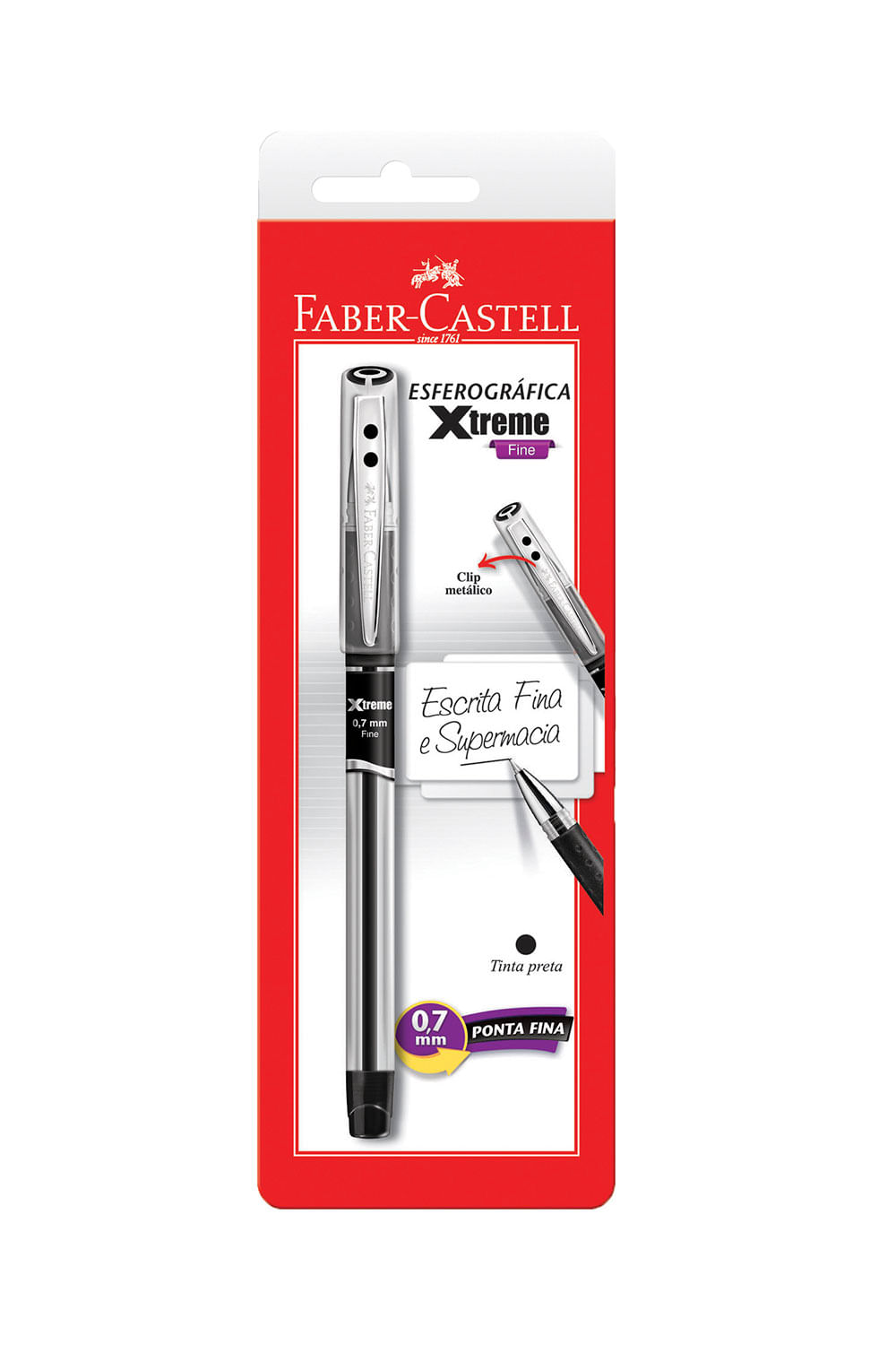 Caneta Esferográfica Faber-Castell Xtreme 0.7mm Preta