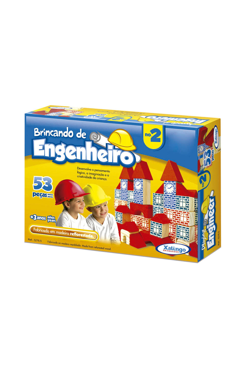 Brincando de Engenheiro Blocos de Montar Cidade 90 peças Xalingo - xalingo