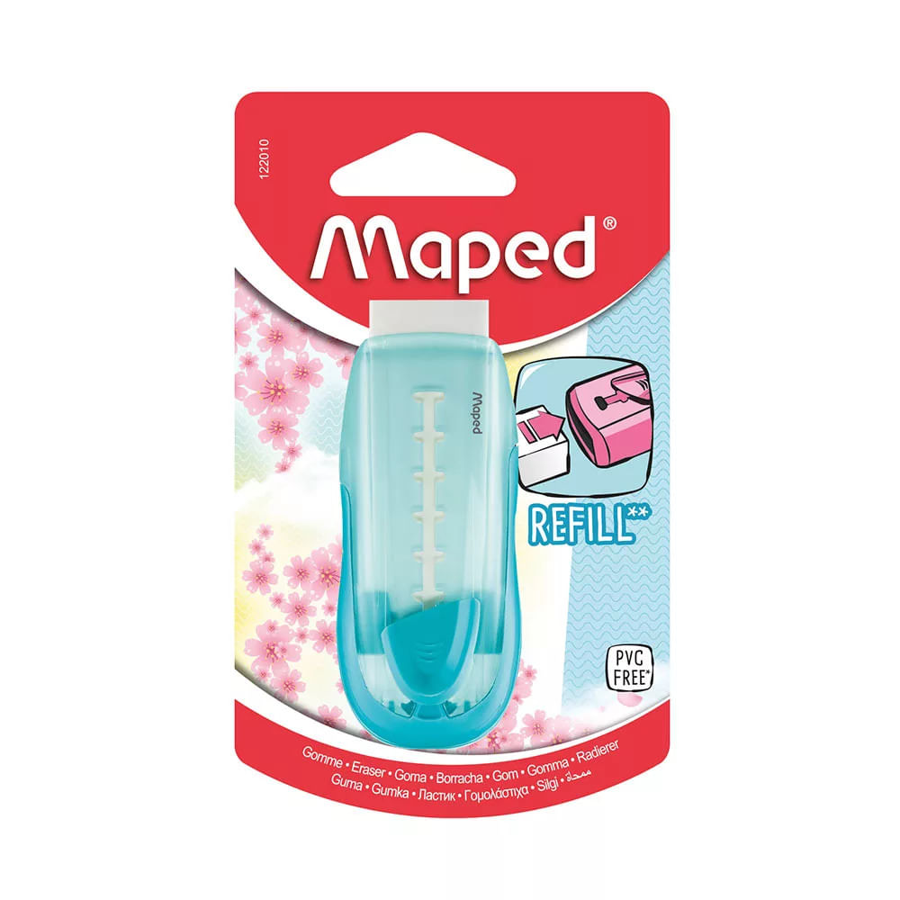 Borracha Maped Capa Plástica Rotativa Zenoa Plus Pastel Colors Cores Diversas - Item Sortido