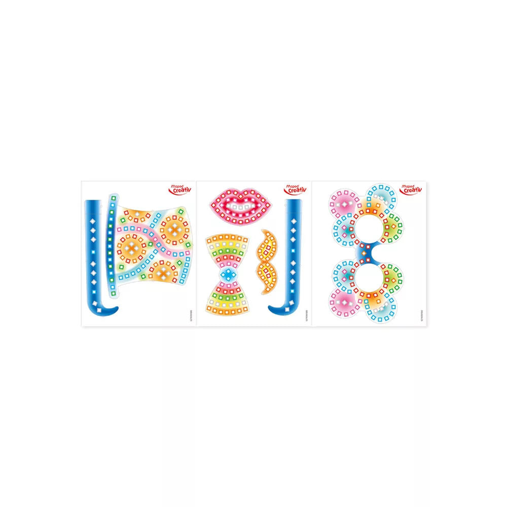 Kit Creativ Maped Mini Box Artistico com Acessórios, Quadro Paper Mosaico e Cartela de Adesivos