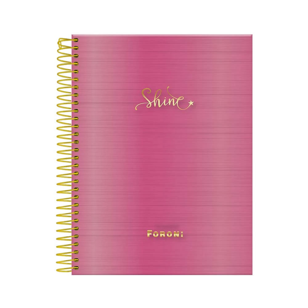 Caderno College Foroni Espiral Shine 1 Matéria 80 Folhas - Item Sortido