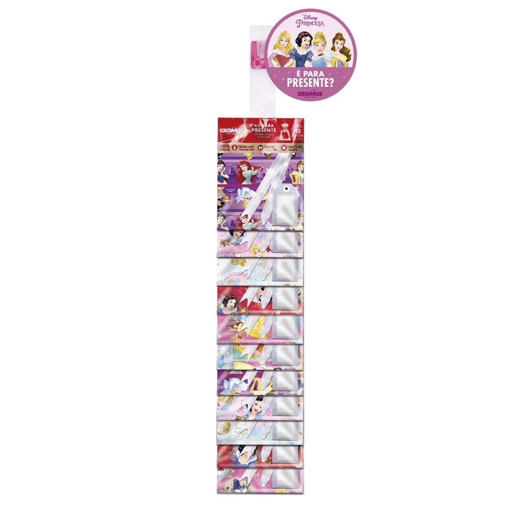 Kit Embalagem Cromus Clip Strip Princesas 30x44cm