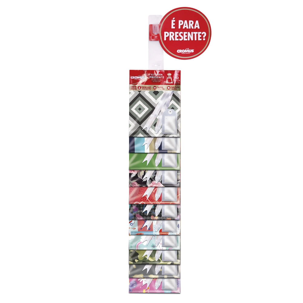 Kit Embalagem Cromus Clip Strip Estampa Feminina 35x54cm