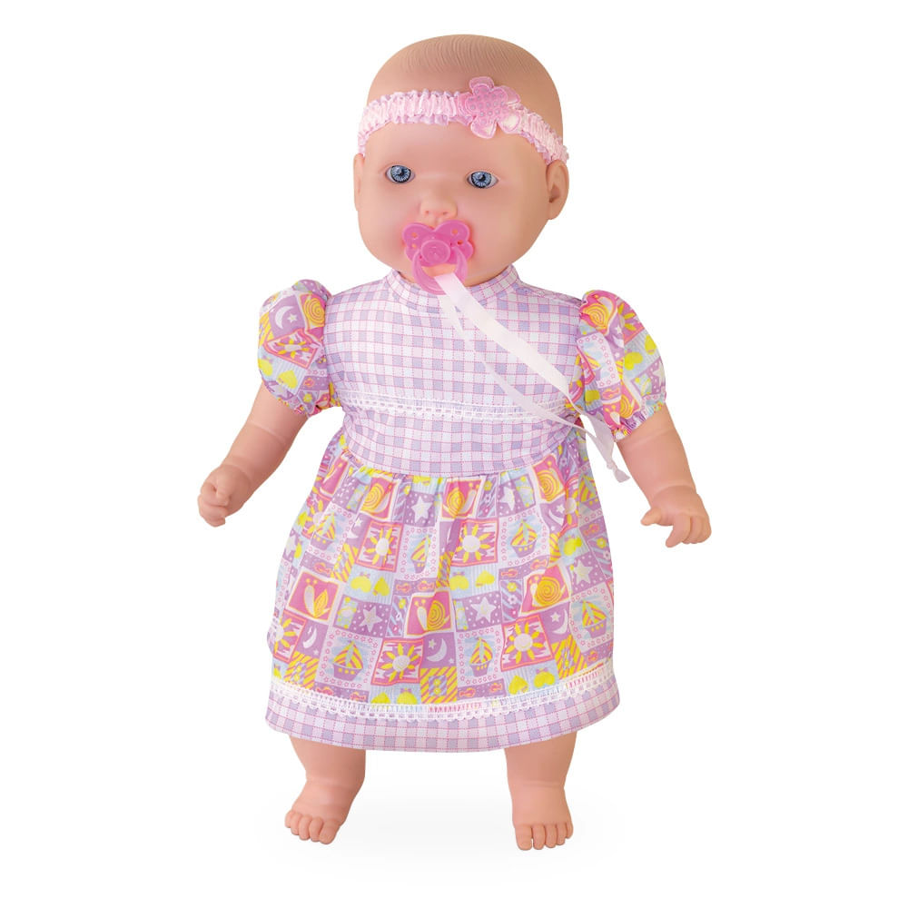 Boneca Bebê Soft Milk com Chupeta