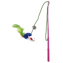 Brinquedo Para Gato Pet Napi Vara Ratinho Com Guizo