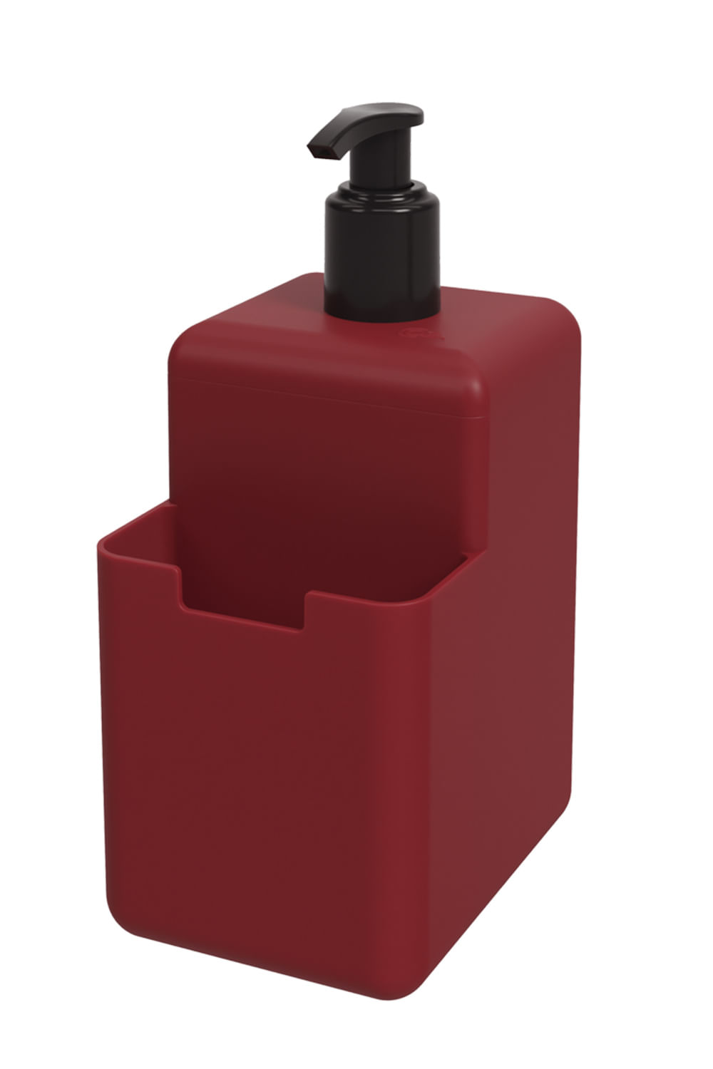 Dispenser de Detergente Coza Single em Plástico Vermelho 500ml