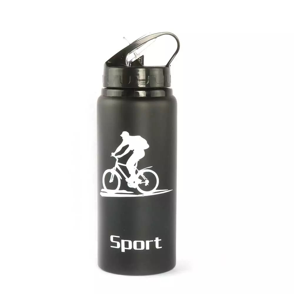 Garrafa Squeeze Le Track Alumínio Preto 600ml