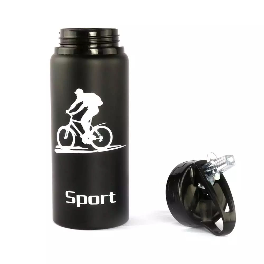 Garrafa Squeeze Le Track Alumínio Preto 600ml