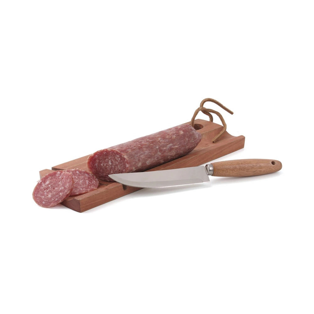 Kit Salame com Tábua e Faca Sutil