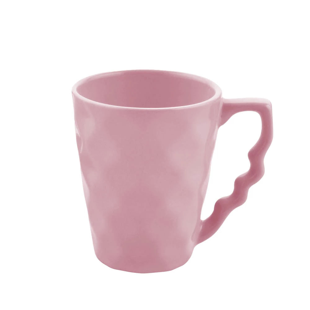 Caneca em Cerâmica Fratelli Diamond Soft Rosa 240ml