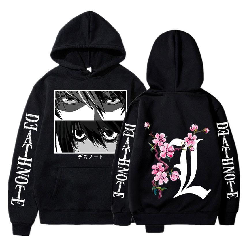 Moletom Death Note Unissex Estilo Harajuku com Estampa de Yagami Light