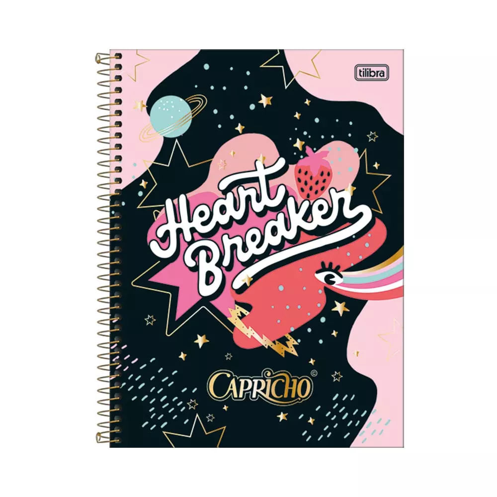 Caderno Universitário Tilibra Espiral Capa Dura Capricho 10 Matérias 160 Folhas Capas Diversas