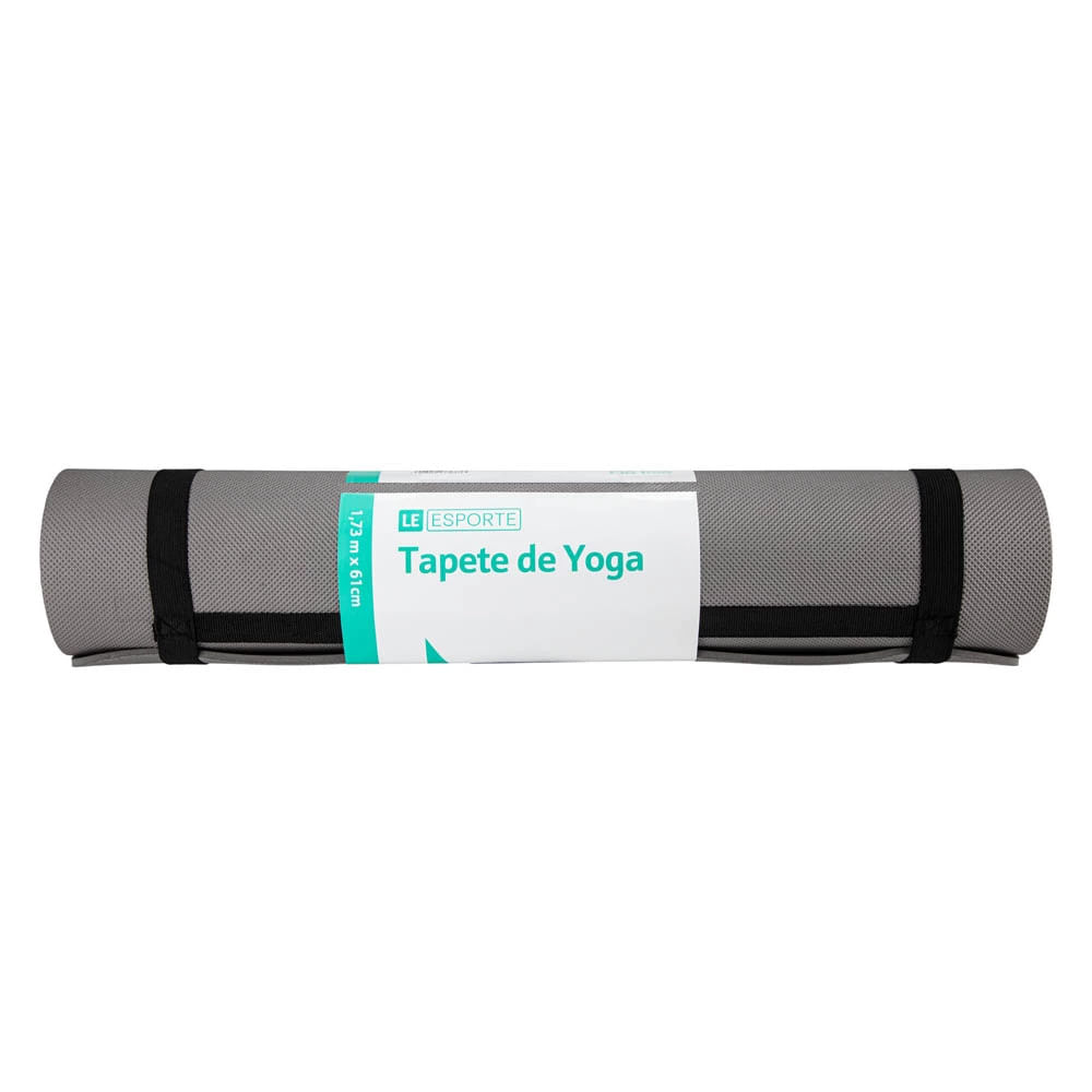 Tapete de Yoga Le em Eva 1,73x61x0,6cm Cinza