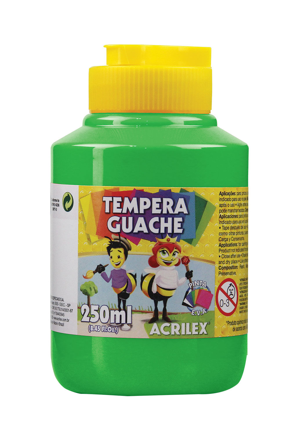 Tinta Guache Acrilex Verde Cítrico 250ml