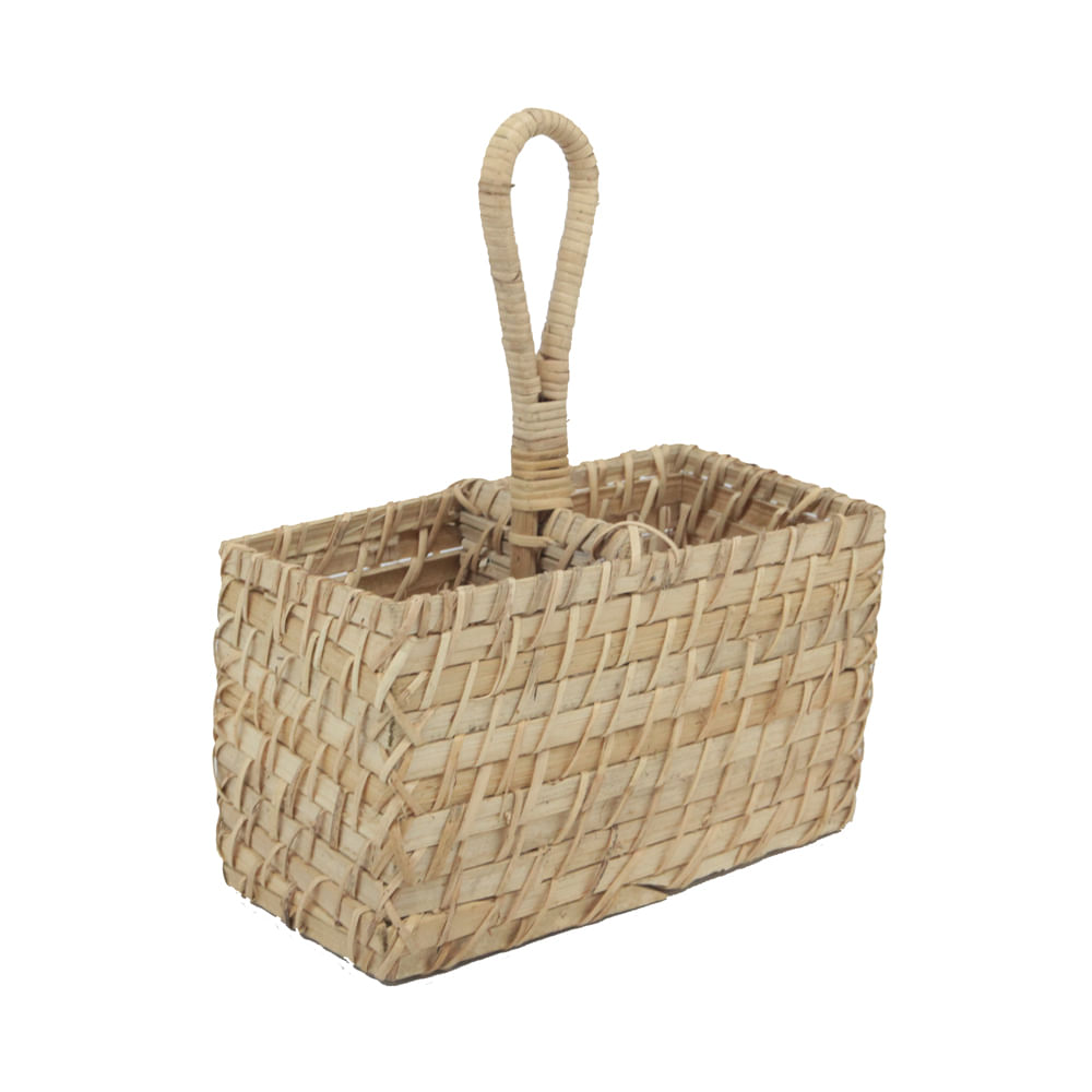 Porta Talher Le Retangular em Bambu 20x10cm