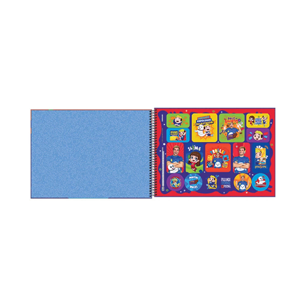 Caderno Cartografia Tilibra Espiral Capa Dura Luccas Neto 1 Unidade 80 Folhas - Item Sortido