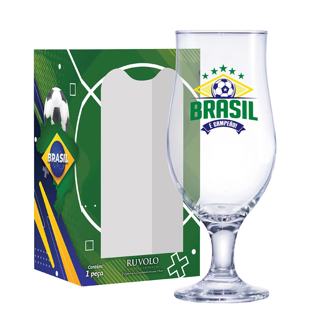 Taça para Cerveja Ruvolo Royal Beer Brasil é Campeão! 330ml