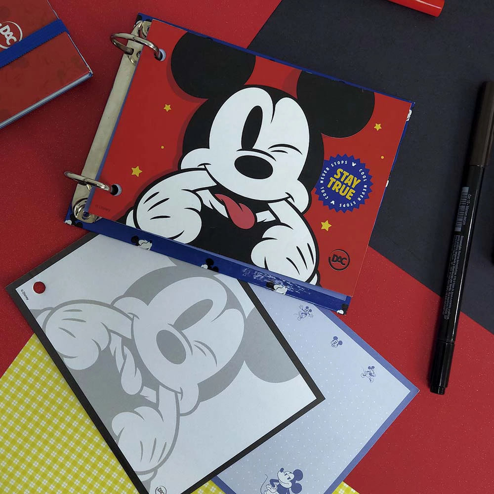 Caderno Mini Argolado Dac Disney Mickey com 80 Folhas