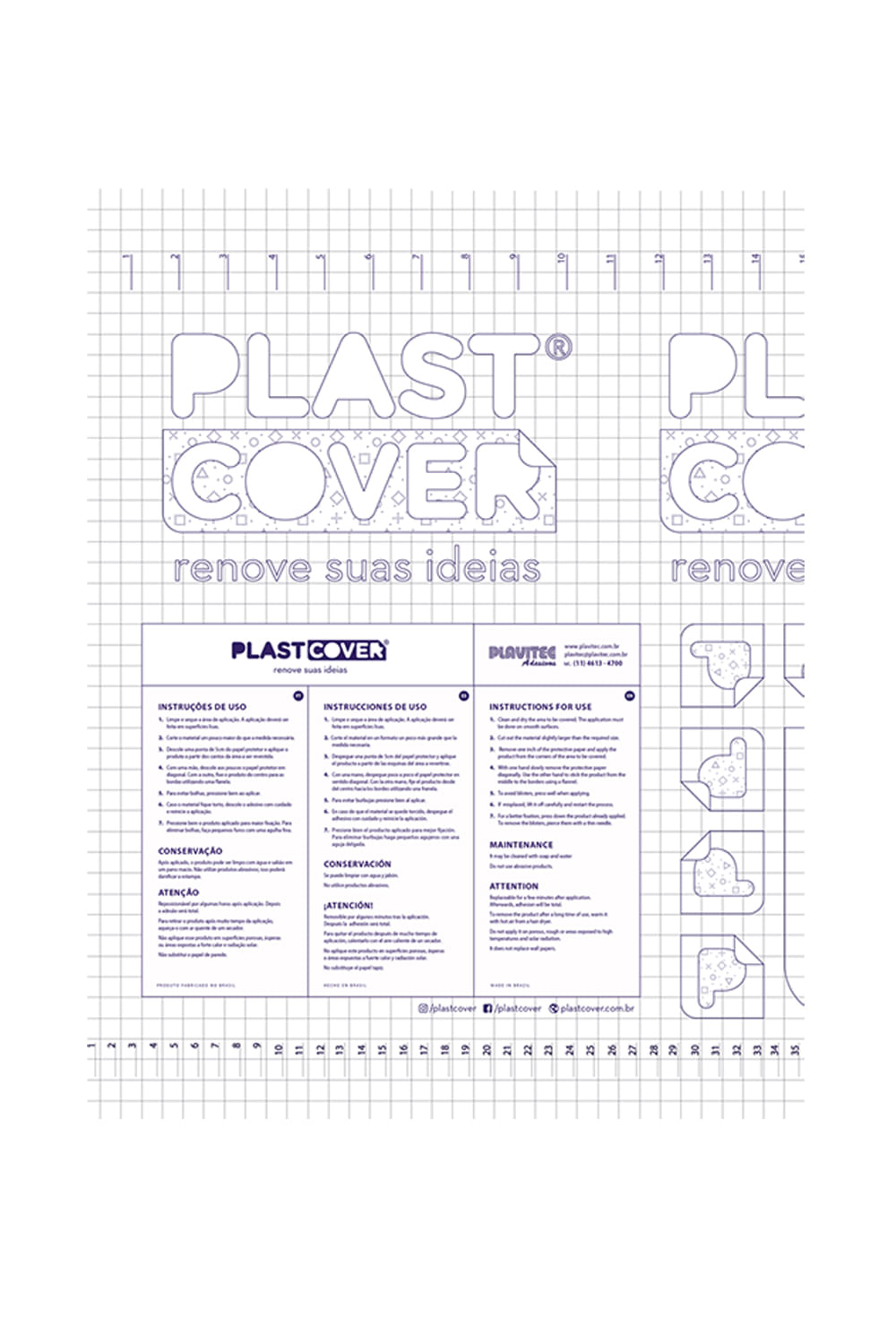 Plástico Adesivo Plavitec Transparente 0,45x2m