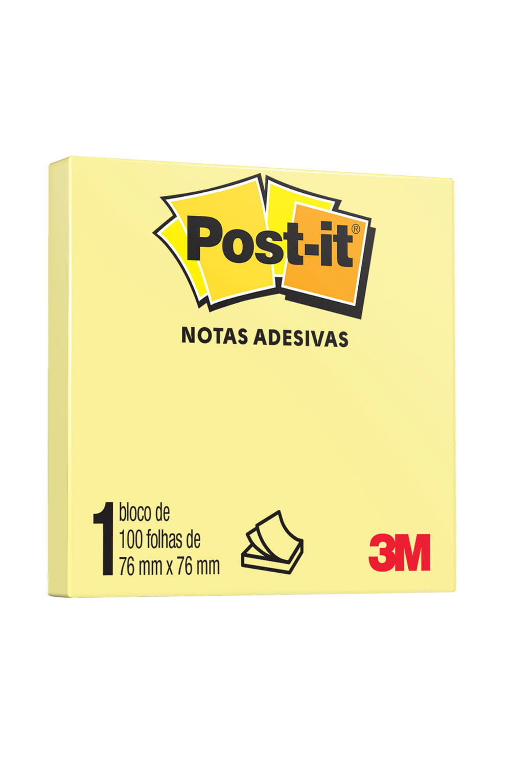 Bloco Adesivo Post It 3M Amarelo 76x76mm 100 Folhas