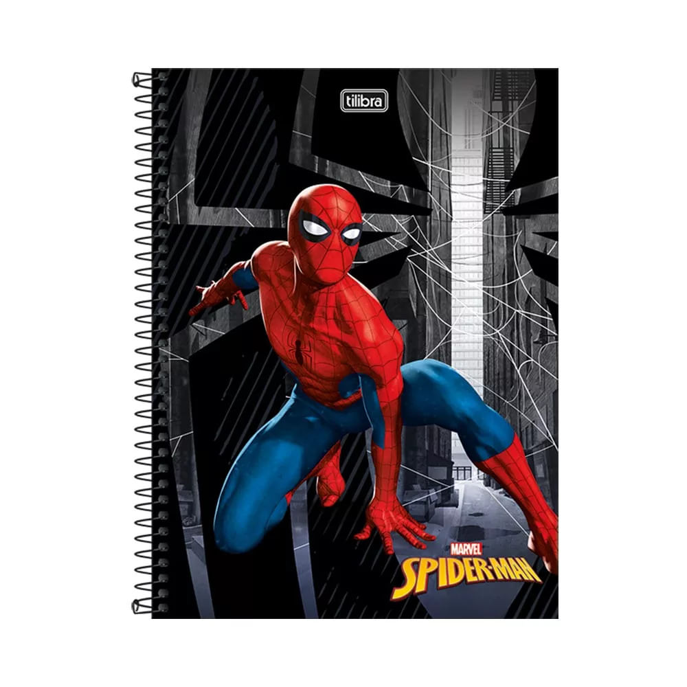 Caderno Tilibra Espiral Capa Dura 1/4 Spider-Man Capas Diversas - Item Sortido