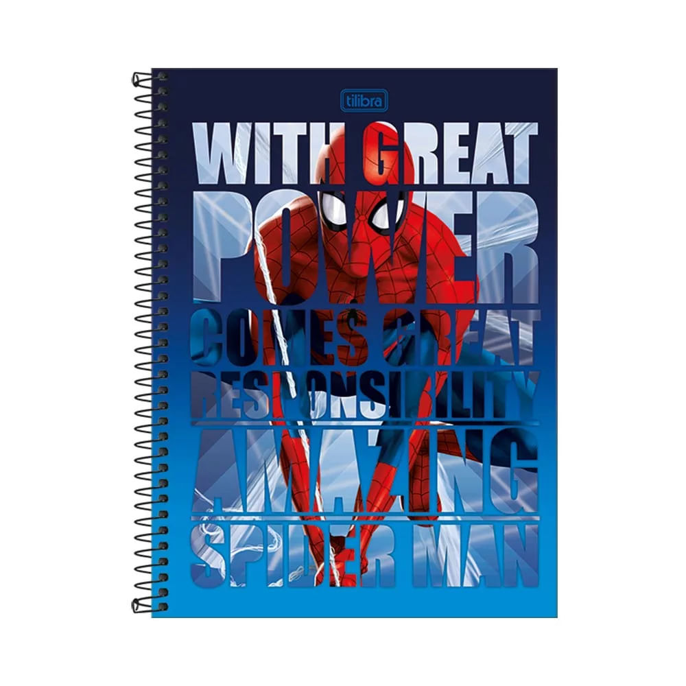 Caderno Tilibra Espiral Capa Dura 1/4 Spider-Man Capas Diversas - Item Sortido