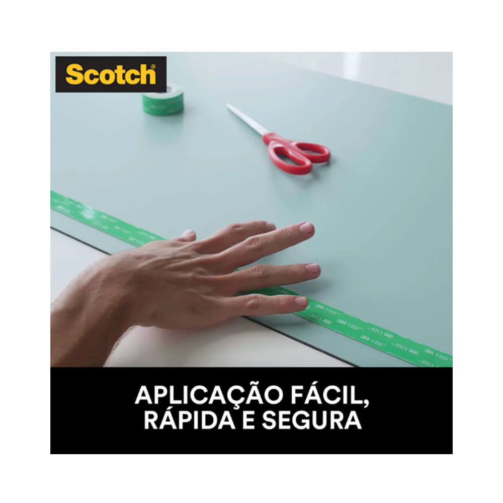 Fita Adesiva Dupla Face Scotch 3M com Espuma Uso Externo 24mmx2m