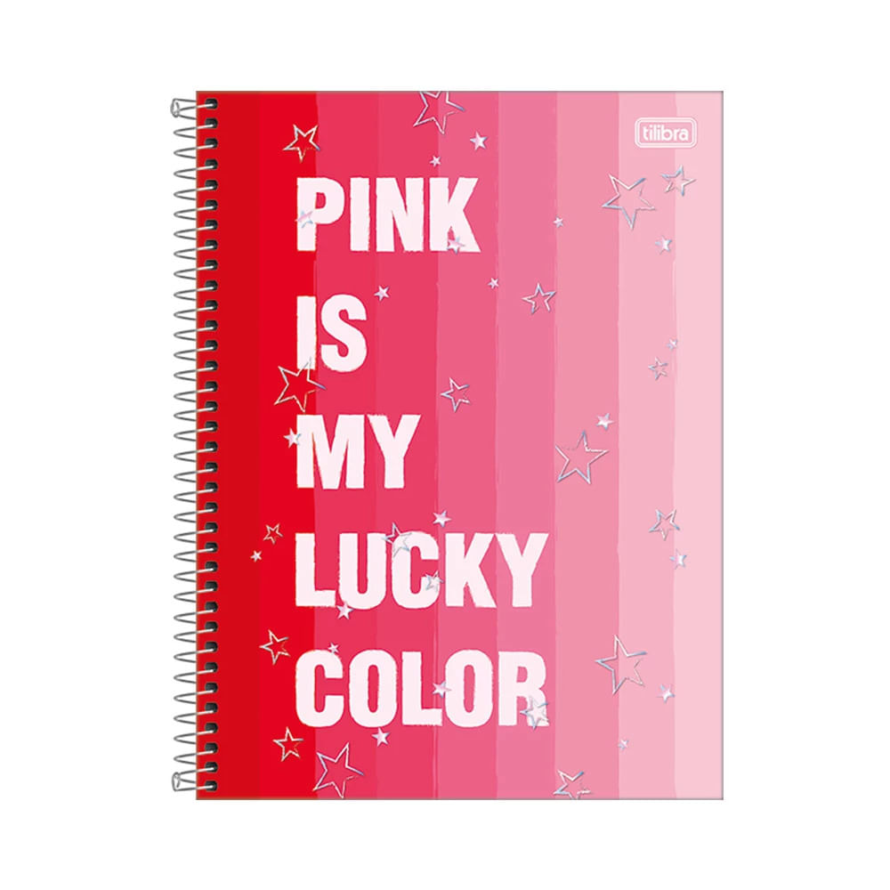 Caderno Universitário Tilibra Espiral Capa Dura Love Pink 12 Matérias 192 Folhas Capas Diversas