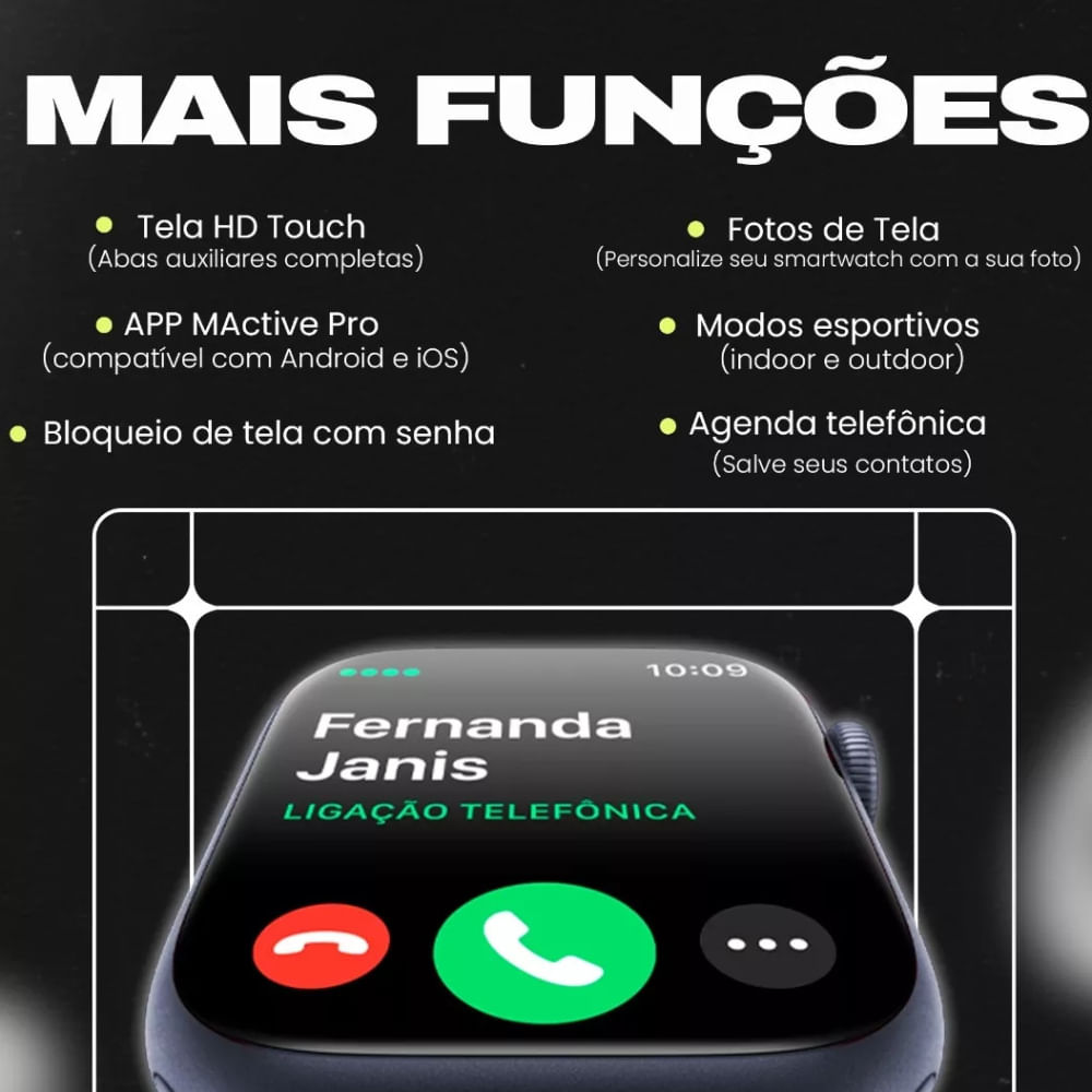 Relógio Smartwatch Microwear W10 - Tudo em Caixa