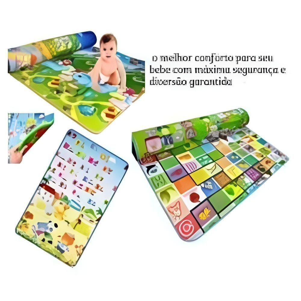 Tapete Infantil Dupla Face Termico Tatame Criança Bebe Educativo Atividade Dupla Face Impermeavel Quarto