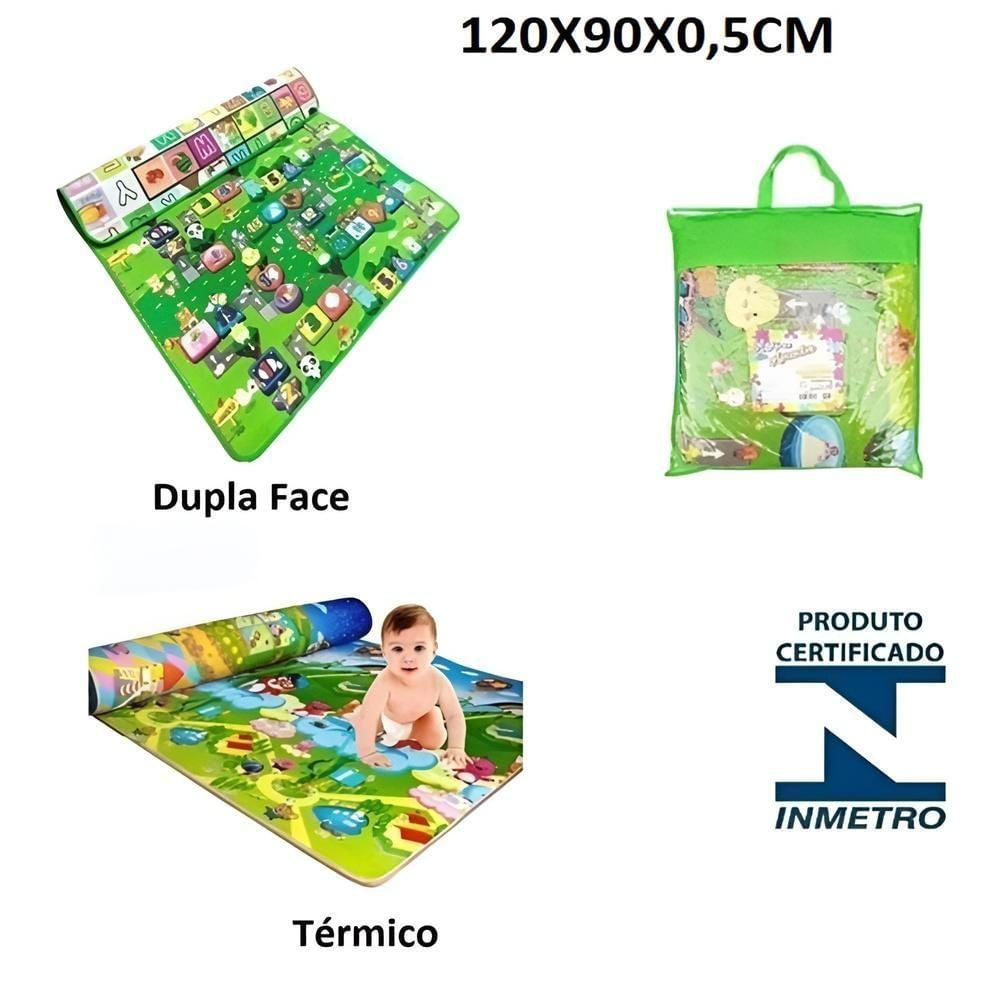 Tapete Infantil Dupla Face Termico Tatame Criança Bebe Educativo Atividade Dupla Face Impermeavel Quarto