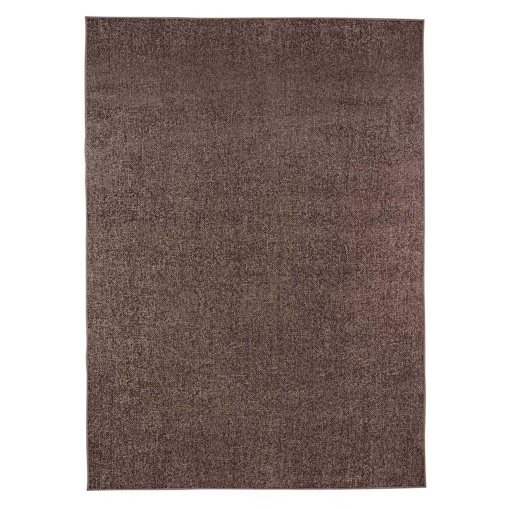 Tapete Sala Antiderrapante Linen 02 Marrom 1,40x2,00m