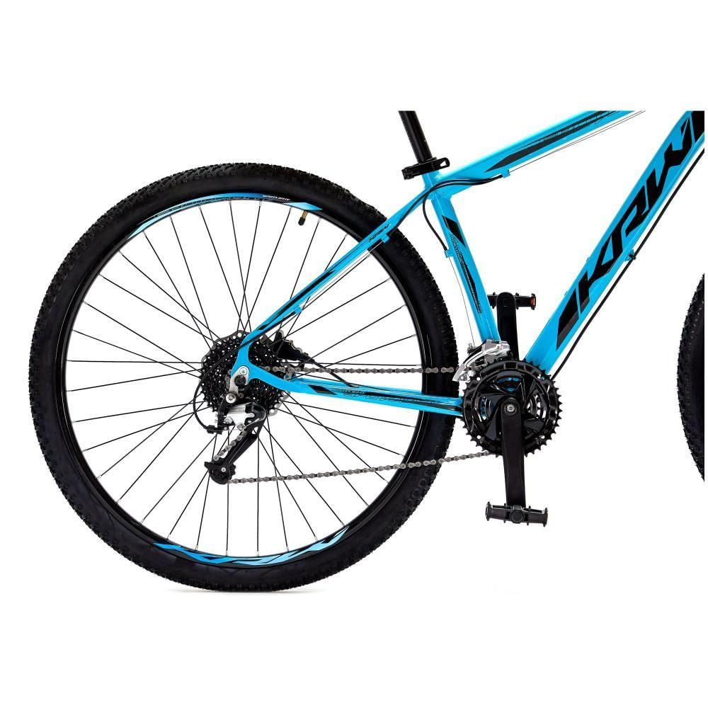 Bicicleta Aro 29 Krw Alumínio 27 Vel Freio Hidráulico Suspensão Com Trava S9 15.5 Azul-Preto