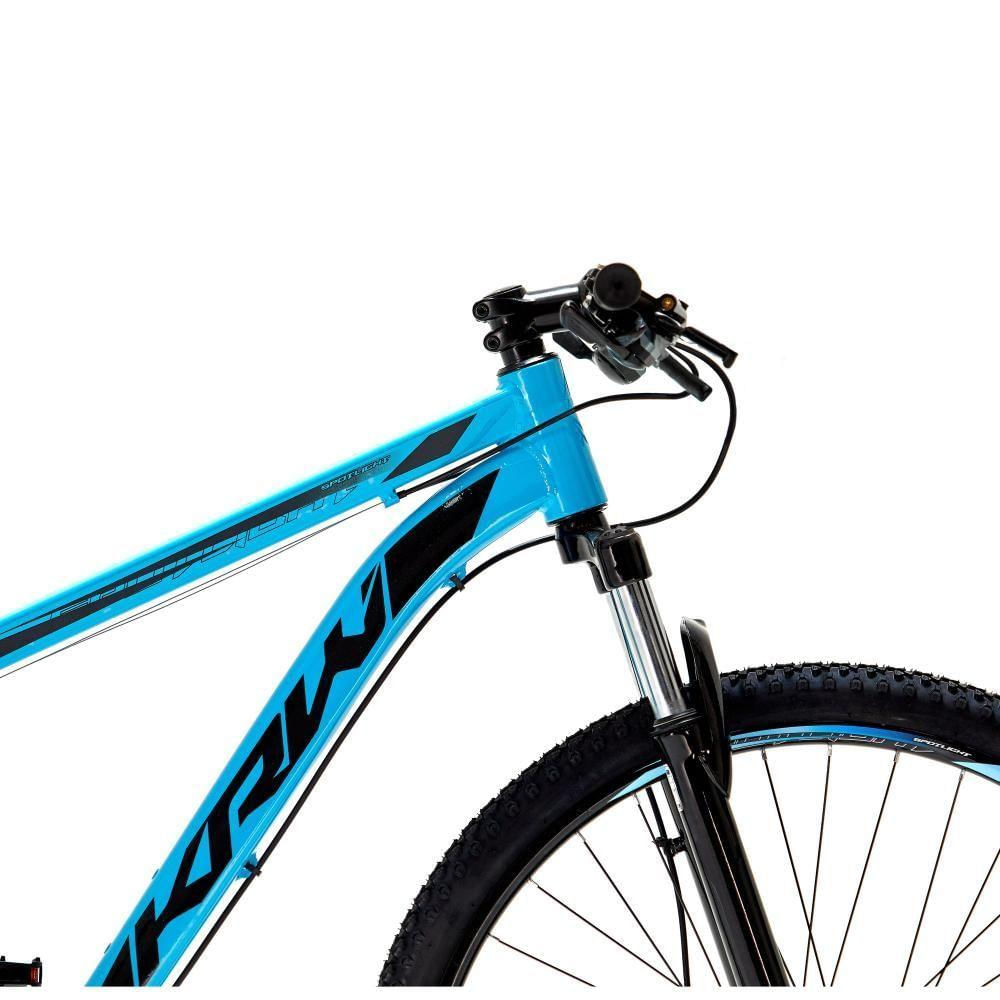 Bicicleta Aro 29 Krw Alumínio 27 Vel Freio Hidráulico Suspensão Com Trava S9 15.5 Azul-Preto