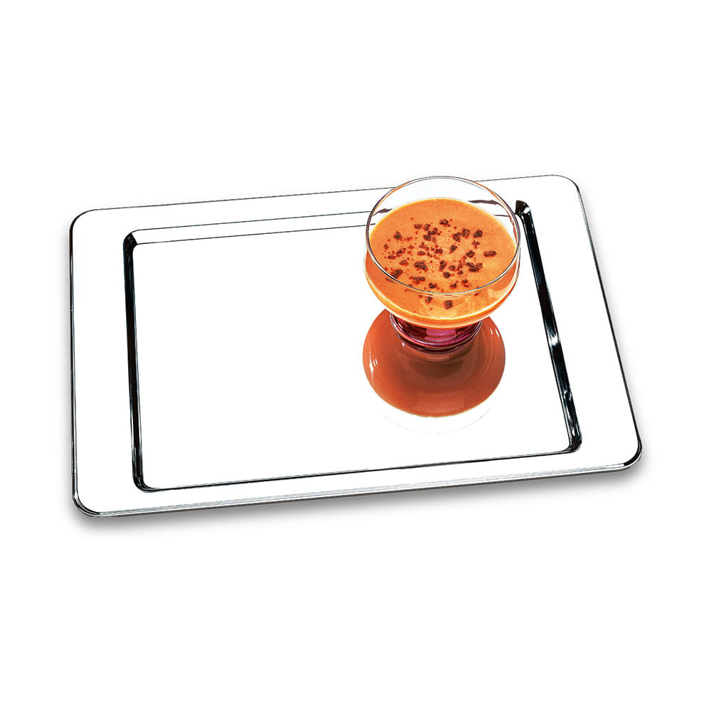Bandeja Brinox Átina em Aço Inox 40x28cm - 1 Peça