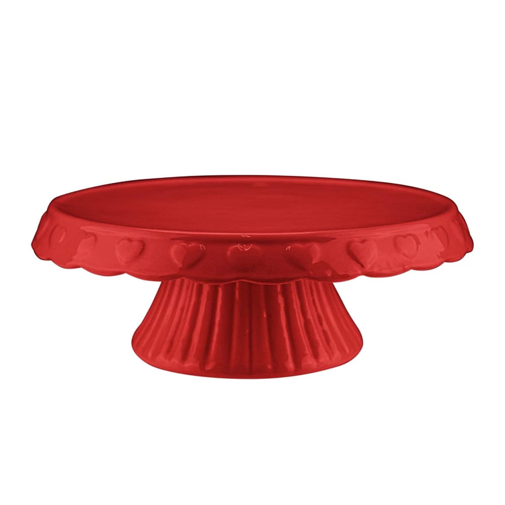 Prato Bolo Le Cake Vermelho 20cm