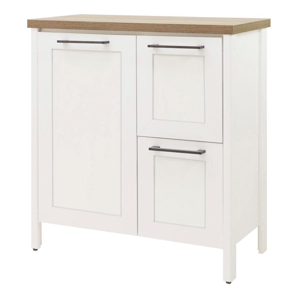 Gabinete Banheiro Com Tampo 1 Pt 2 Gv 79 Cm Bn01 Branco Dtall Branco