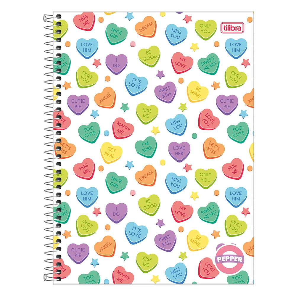 Caderno Universitário Tilibra Capa Dura Pepper 20 Matérias Feminino 320 Folhas - Item Sortido