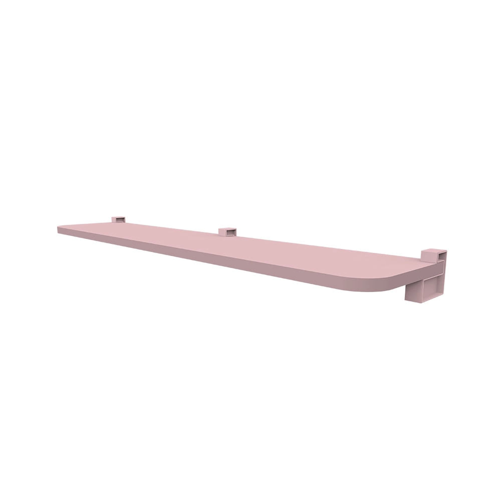 Prateleira Quartz Kids Pratk 1,5x25x100cm com Suporte Rosa