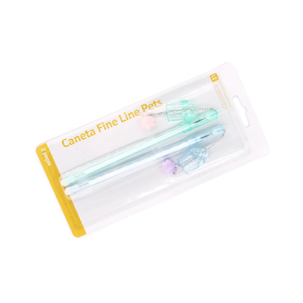 Caneta Fine Line Le Decorada Pets 0.5mm com 2 Unidades Colorida