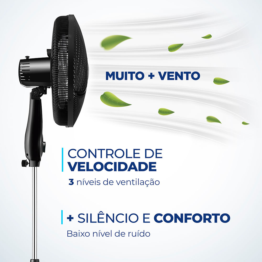 Ventilador de Coluna Mondial 6 Pás Super Power VSP40CB - 40cm 220V