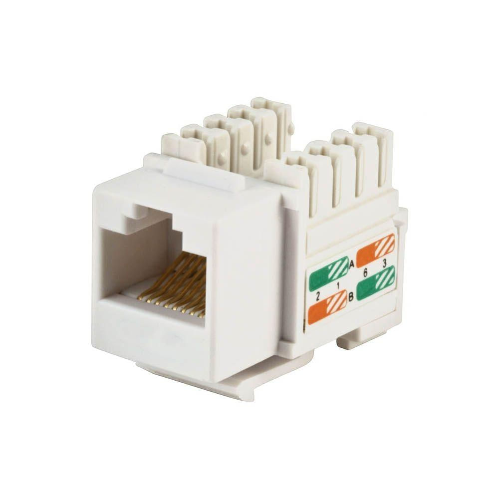 Keystone Evus C-102 Rj-45 Femea Cat6e Branco