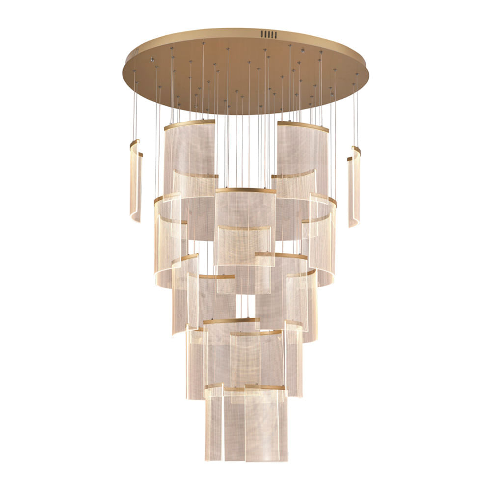 Lustre Pendente Astraled Starlit PL-9852 Dourado Led Bivolt